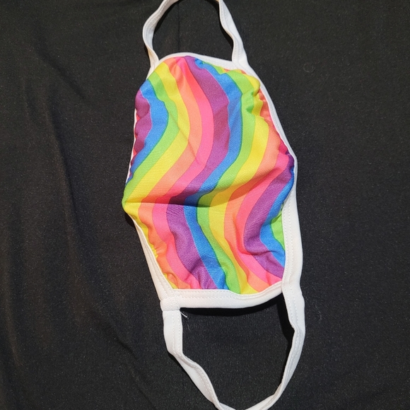 Rainbow Adult Size Face Mask Graphic Design Soft Lined Teen Protection Virus - Picture 5 of 13